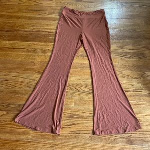 Tan clay burnt orange flare bell bottoms